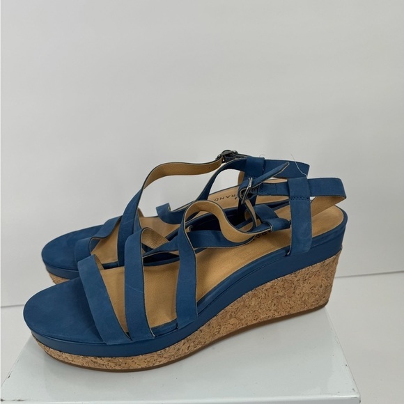 Lucky Brand Wedge Denim Sandals Size 11M NEW - Picture 1 of 5